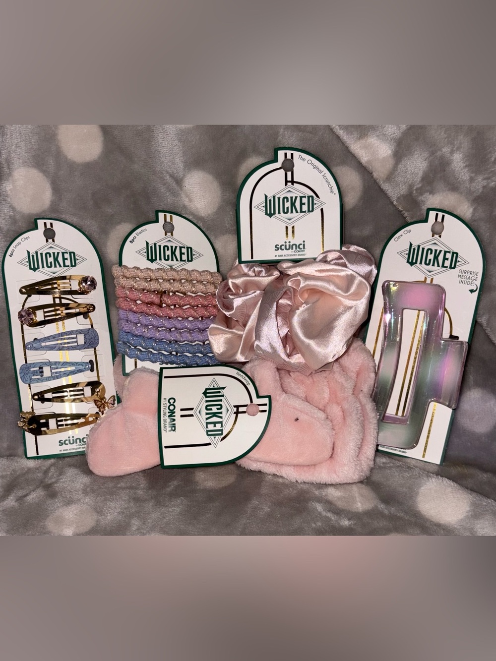 Lot of Wicked x Conair Scunci Hair Accessories - NEW